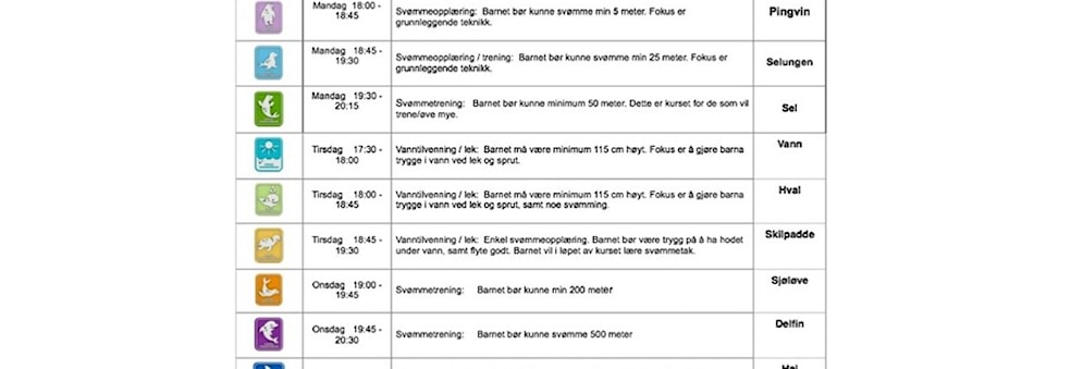 AFSK Svømmekurs sesong 25/26 starter i uke 41